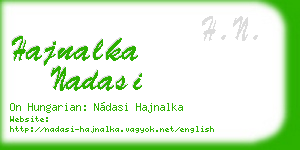 hajnalka nadasi business card